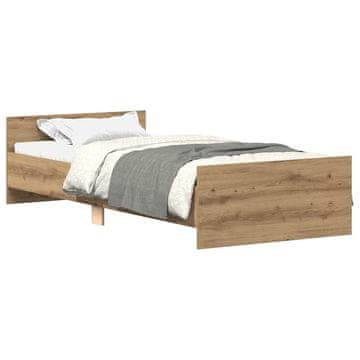 Vidaxl Posteljni okvir brez vzmetnice artisian hrast 90x190 cm