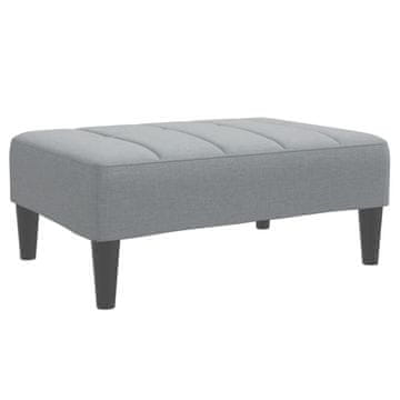 Vidaxl Stolček za noge svetlo siv 77x55x31 cm blago