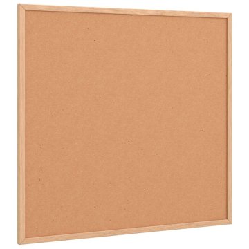 Vidaxl Tabla iz plute z okvirjem iz masivnega borovega lesa 60x55 cm