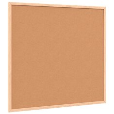 Vidaxl Tabla iz plute z okvirjem iz masivnega borovega lesa 60x55 cm
