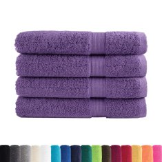 Vidaxl Premium brisače SOLUND 4 kos vijolična 100x200cm 600 g/m2