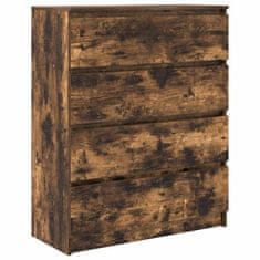 Vidaxl Komoda dimljeni hrast 80x35x99 cm inženirski les