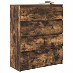 Vidaxl Komoda dimljeni hrast 80x35x99 cm inženirski les