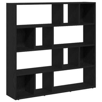 Vidaxl Knjižna omara/pregrada črni hrast 105x24x102 cm