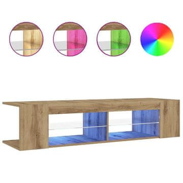 Vidaxl TV omarica z LED artisan hrast 135x39x30 cm inženirski les