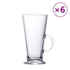 Vidaxl Kozarec za latte z ročajem 6 kosov 250 ml