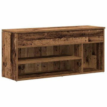 Vidaxl Lavica za čevlje iz starega lesa 102x30,5x45 cm
