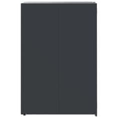 Vidaxl Lopa za smetnjak za 2 smetnjaka antracitna 138x79x117 cm jeklo