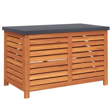 Vidaxl Vrtna škatla za shranjevanje 90x48x55 cm trden evkaliptusov les