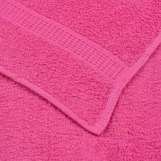 Vidaxl Kopalne brisače 10 kos roza 100x150 cm 360 gsm 100% bombaž