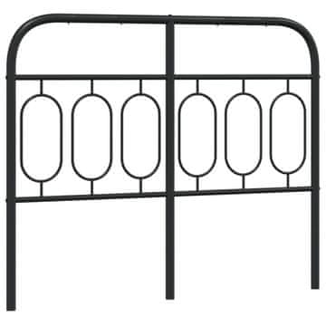 Vidaxl Kovinsko nadomestno vzglavje črno 120 cm