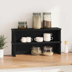 Vidaxl Kitchen Racks Stackable 2 pcs črn 60x15x16 cm