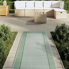 Vidaxl Zunanja preproga ARAKIL zelena 80x250 cm PP