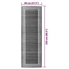 Vidaxl Zunanja preproga ARAKIL zelena 80x250 cm PP