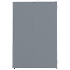Vidaxl Lopa za smetnjak za 5 smetnjakov siva 345x79x117 cm jeklo