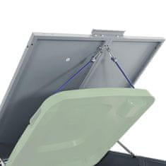 Vidaxl Lopa za smetnjak za 4 smetnjake siva 276x79x117 cm jeklo