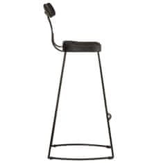 Vidaxl Bar Stooli 2 kosa Črna 49x43x103 cm Masivni les Mango