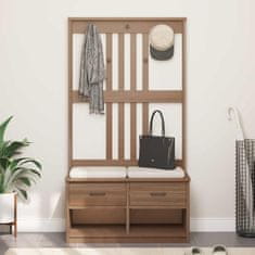 Vidaxl Drevo za dvorano SANDENS 87x40x159,5 cm masivni les bora