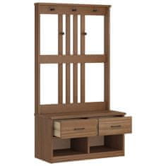 Vidaxl Drevo za dvorano SANDENS 87x40x159,5 cm masivni les bora