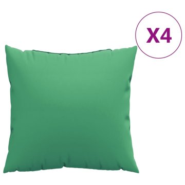 Vidaxl Blazine za kavč 4 kosi zelene 50x50 cm blago