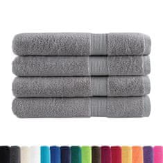 Vidaxl Premium brisače za savno SOLUND 4 kosi siva 80x200 cm 600 gsm