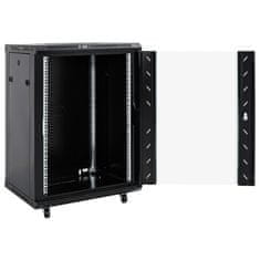 Vidaxl Omrežna omarica 15U 19 IP20 črna 53x40x80 cm