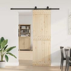 Vidaxl Komplet opreme za drsna vrata 183 cm jeklo črne barve