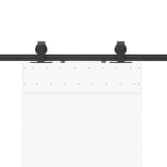 Vidaxl Komplet opreme za drsna vrata 213 cm jeklo črne barve