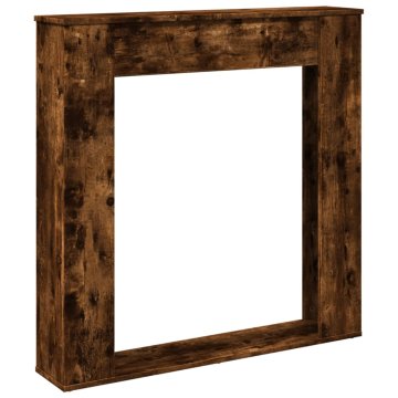 Vidaxl Okvir za kamin dimljeni hrast 100x20x100 cm inženirski les
