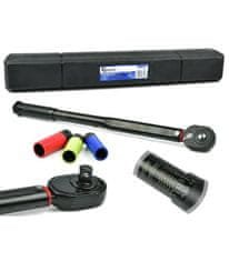 GEKO G10068 Moment ključ 1/2" 28-210nm + 3-delni aluminijasti nastavki