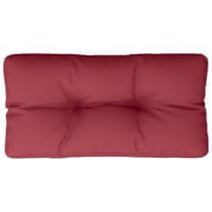 Vidaxl Blazina za kavč iz palet vinsko rdeča 80x40x12 cm