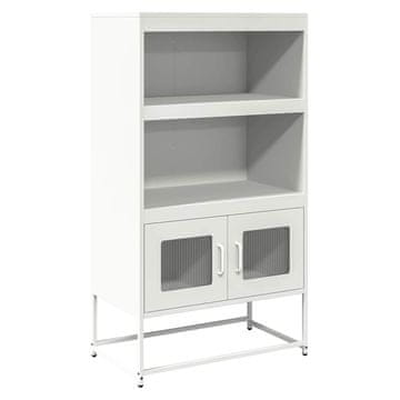 Vidaxl Visoka deska Bela 68x39x123 cm Jeklo