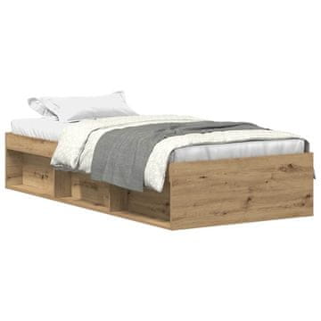 Vidaxl Posteljni okvir brez vzmetnice artisian hrast 100x200 cm