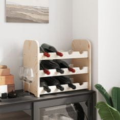Vidaxl Stojalo za vino 43x25x37 cm trdna borovina