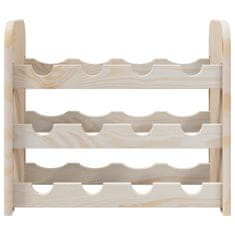Vidaxl Stojalo za vino 43x25x37 cm trdna borovina