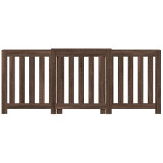 Vidaxl Pokrov za radiator rjav hrast 205x21,5x83,5 cm inženirski les