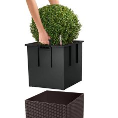 Vidaxl Cvetlično korito CUBE Cottage 40 ALL-IN-ONE mocha