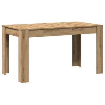 Vidaxl Jedilna miza artisian hrast 140x74,5x76 cm inženirski les
