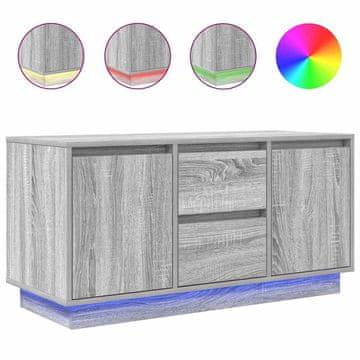 Vidaxl TV omarica z LED lučkami siva sonoma 100x41x50 cm