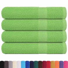 Vidaxl Brisače za savno 4 kos zelena 80x200 cm 360 gsm 100% bombaž