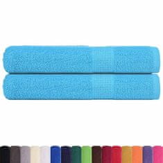 Vidaxl Brisače za savno 2 kos turkizna 80x200 cm 360 gsm 100% bombaž