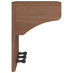 Vidaxl Stenski obešalnik za plašče SANDNES 43x30x42 cm les borovega