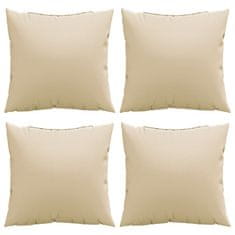 Vidaxl Blazine za kavč 4 kosi bež 60x60 cm blago