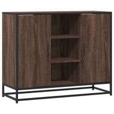 Vidaxl Komoda rjav hrast 92x35x76 cm inženirski les