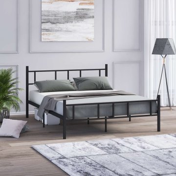 Woody Fashion Double Bedstead Akın - Black 140x200