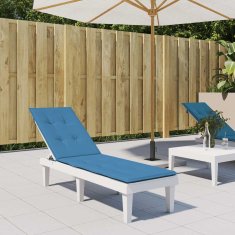 Vidaxl Blazina za ležalnik melanž modra (75+105) x 50 x 4 cm blago