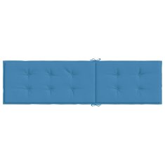Vidaxl Blazina za ležalnik melanž modra (75+105) x 50 x 4 cm blago