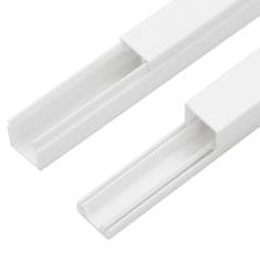 Vidaxl Kabelska cev 15x10 mm 10 m PVC
