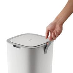 Vidaxl Senzorski koš za smeti Morandi 30 L bel