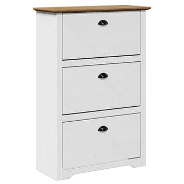 Vidaxl vidaXLL stojalo za čevlje BODO Bela in rjava 80x35x118 cm